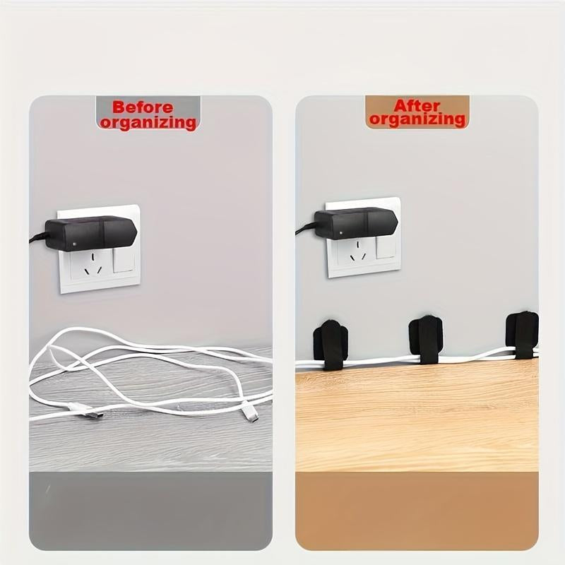 Self Adhesive Cable Clip, 30Pcs Cable Management Holder, Multipurpose Cable Organizer, Home Organizer for Desk, Office, Bedroom, Living Room
