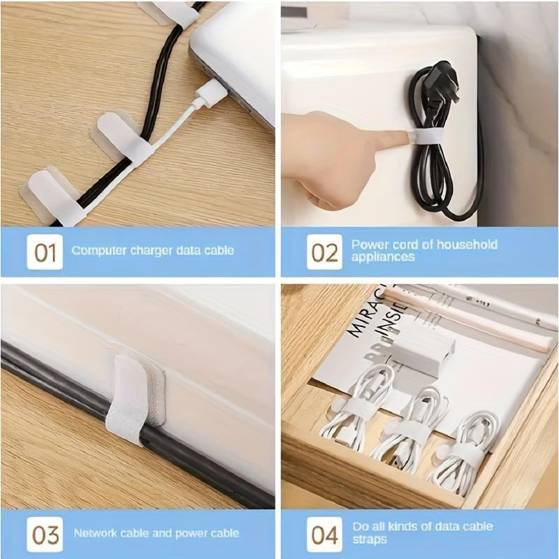 Self Adhesive Cable Clip, 30Pcs Cable Management Holder, Multipurpose Cable Organizer, Home Organizer for Desk, Office, Bedroom, Living Room