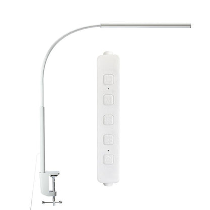 [New Store Flash Sale Limited Time Event]Fuoddda LED Desk Lamp with Clamp, Eye-Protection Clip on Lights for Home Office, 5 Modes 10 Brightness Adjustment, 360°Flexible Gooseneck, USB Adapter, Black and White , Modern Mood Lighting
