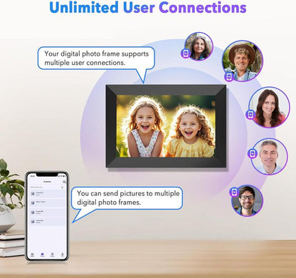 Uhale 10.1'' Wifi Digital Picture Frame Gift Idea - 1280X800 HD IPS Touch Screen, Electronic Smart Photo Frame with 32GB Storage, Share Photos/Videos Instantly and Send Best Wishes, Holidays Christmas Thanksgiving Gift for Mom, Grandparents, Decor