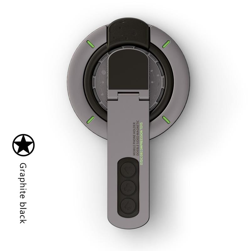 3-In-1 Magnetic Phone Grip Stand: 360° Rotatable Foldable Holder with Magsafe Compatibility, Desktop Mount & Fidget Support for Iphone 12-16 Series