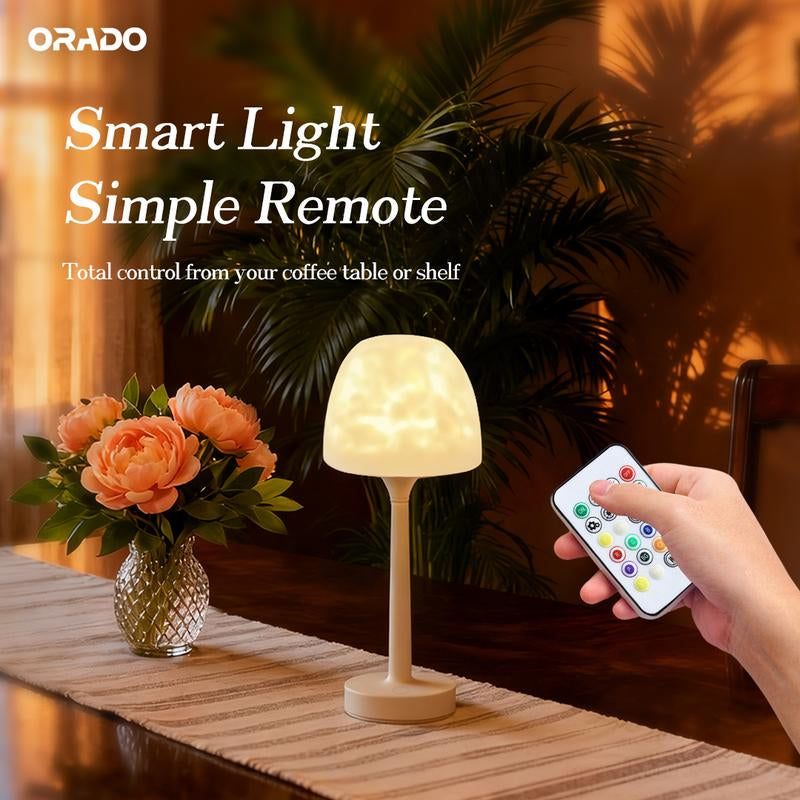 Aurora/Ocean Wave/Water Ripple Desk Lamp 16-Color Ambient Table Lamp with Control, Relaxation &Romantic Night Ambience,Suitable for Bedroom, Living Room, Study, Home,Perfect Gift for Holidays, Birthdays & Events! Bedroom Lighting