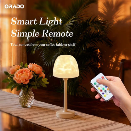 Aurora/Ocean Wave/Water Ripple Desk Lamp 16-Color Ambient Table Lamp with Control, Relaxation &Romantic Night Ambience,Suitable for Bedroom, Living Room, Study, Home,Perfect Gift for Holidays, Birthdays & Events! Bedroom Lighting