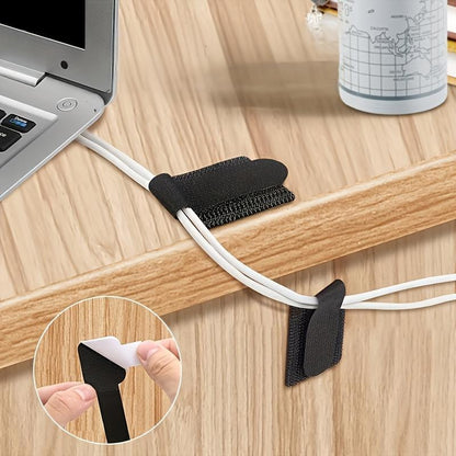 Self Adhesive Cable Clip, 30Pcs Cable Management Holder, Multipurpose Cable Organizer, Home Organizer for Desk, Office, Bedroom, Living Room