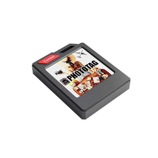 Phototag: Customizable E-Ink Tracker for Keys, Wallets, Luggage. Compatible with Apple Find My (Ios Only). Displays Photos and Emojis. up to 10 Months of Battery Life and IP65 Waterproof. Replaceable Battery.Personalized Gift.