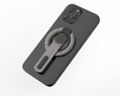 3-In-1 Magnetic Phone Grip Stand: 360° Rotatable Foldable Holder with Magsafe Compatibility, Desktop Mount & Fidget Support for Iphone 12-16 Series