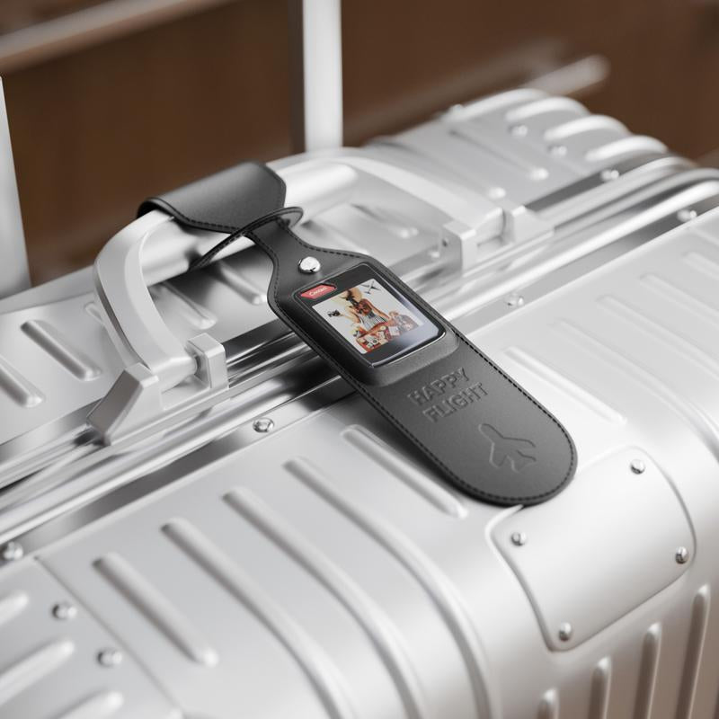 Phototag: Customizable E-Ink Tracker for Keys, Wallets, Luggage. Compatible with Apple Find My (Ios Only). Displays Photos and Emojis. up to 10 Months of Battery Life and IP65 Waterproof. Replaceable Battery.Personalized Gift.