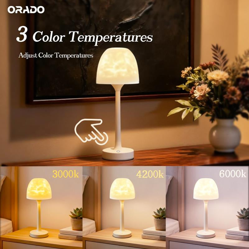 Aurora/Ocean Wave/Water Ripple Desk Lamp 16-Color Ambient Table Lamp with Control, Relaxation &Romantic Night Ambience,Suitable for Bedroom, Living Room, Study, Home,Perfect Gift for Holidays, Birthdays & Events! Bedroom Lighting