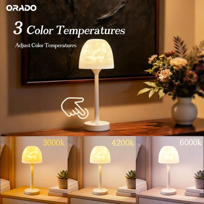 Aurora/Ocean Wave/Water Ripple Desk Lamp 16-Color Ambient Table Lamp with Control, Relaxation &Romantic Night Ambience,Suitable for Bedroom, Living Room, Study, Home,Perfect Gift for Holidays, Birthdays & Events! Bedroom Lighting