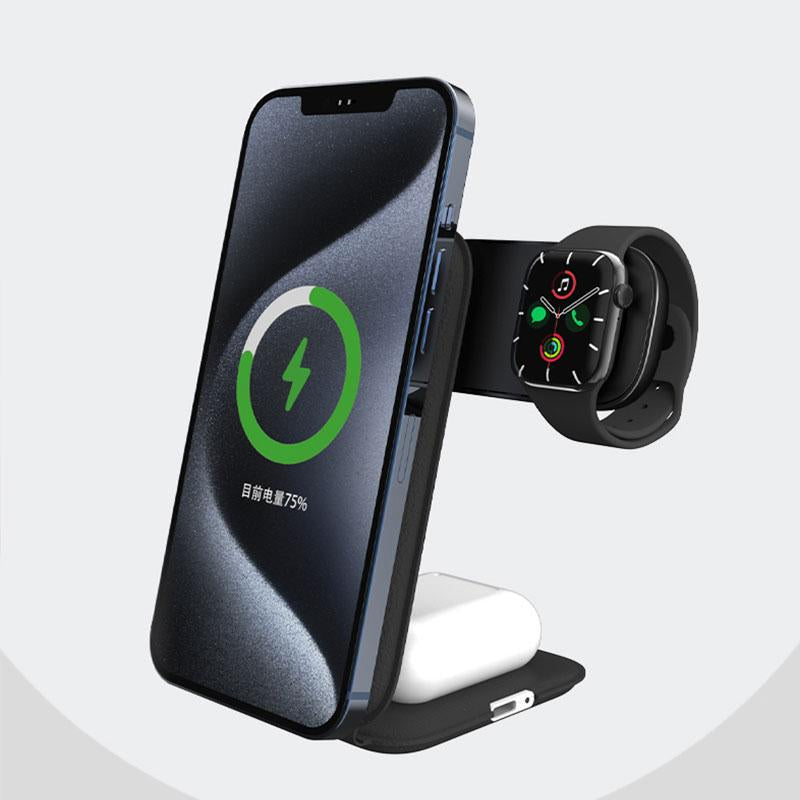 3-In-1 Foldable Magsafe Wireless Charger for Phone, Watch & Earbuds
