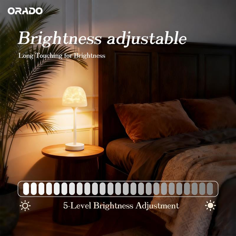 Aurora/Ocean Wave/Water Ripple Desk Lamp 16-Color Ambient Table Lamp with Control, Relaxation &Romantic Night Ambience,Suitable for Bedroom, Living Room, Study, Home,Perfect Gift for Holidays, Birthdays & Events! Bedroom Lighting