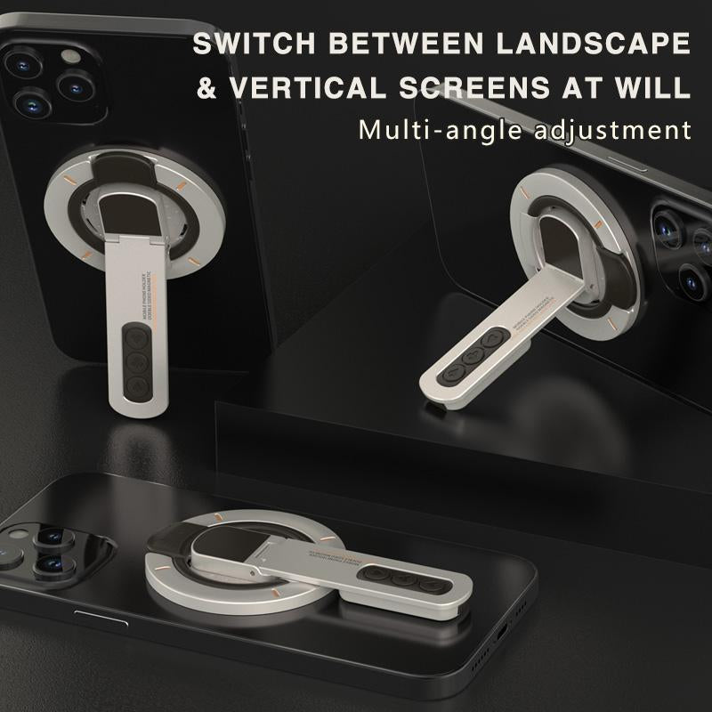 3-In-1 Magnetic Phone Grip Stand: 360° Rotatable Foldable Holder with Magsafe Compatibility, Desktop Mount & Fidget Support for Iphone 12-16 Series