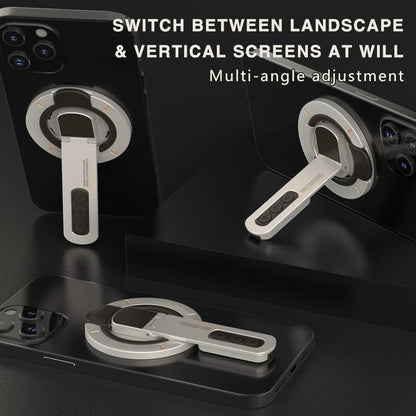 3-In-1 Magnetic Phone Grip Stand: 360° Rotatable Foldable Holder with Magsafe Compatibility, Desktop Mount & Fidget Support for Iphone 12-16 Series